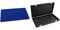 Black Jewelry Case (2xMetal Clasps & Removable Lid) w/ Blue 72-slot Foam Insert